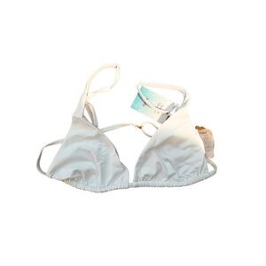 NWT Andie Swim x Demi Moore - The Tropez Top in White with Gold Accents